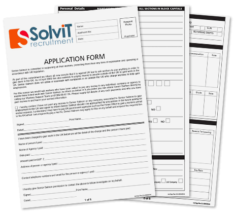 Solvit Recruitment Registration Forms
